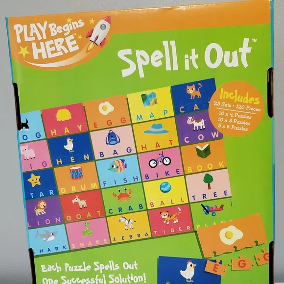 Spell It Out puzzle, Match Your Math puzzle,Ready for School ages 2-5 yes. New - Picture 4 of 14